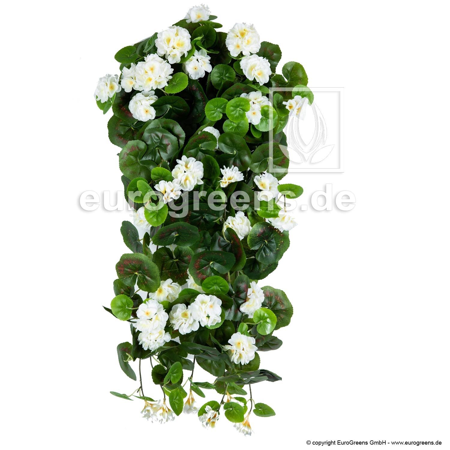 Umělá bílá pelargónie 70 cm