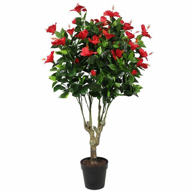 Umělý Ibišek červený 135 cm
