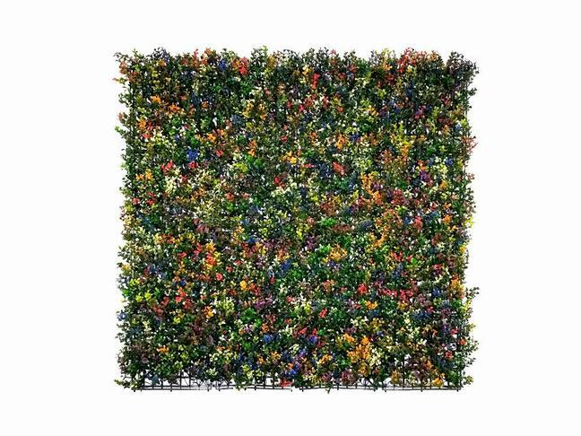 Umělý květinový panel Buxus vícebarevný - 50x50 cm